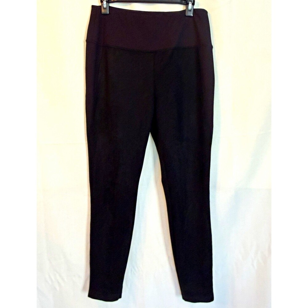 Zac & Rachel Women’s Black Solid Pull-On Leggings Pants Regular L